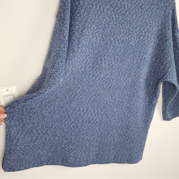 Pure Jill Heathered Blue Cowl Neck Sweater Cotton Blend Size M - Picture 10 of 16